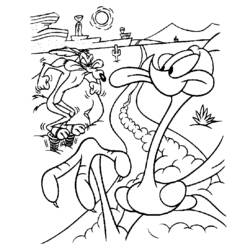 Dessin à colorier: Bip Bip et Coyote (Dessins Animés) #47297 - Coloriages à Imprimer Gratuits