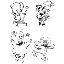 Dessin à colorier: Bob l'Éponge (Dessins Animés) #33418 - Coloriages à Imprimer Gratuits