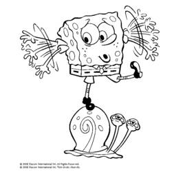 Dessin à colorier: Bob l'Éponge (Dessins Animés) #33455 - Coloriages à Imprimer Gratuits
