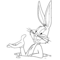 Dessin à colorier: Bugs Bunny (Dessins Animés) #26312 - Coloriages à Imprimer Gratuits
