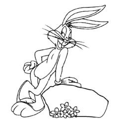 Dessin à colorier: Bugs Bunny (Dessins Animés) #26325 - Coloriages à Imprimer Gratuits