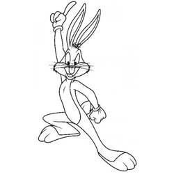 Dessin à colorier: Bugs Bunny (Dessins Animés) #26340 - Coloriages à Imprimer Gratuits