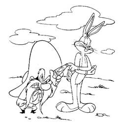 Dessin à colorier: Bugs Bunny (Dessins Animés) #26355 - Coloriages à Imprimer Gratuits