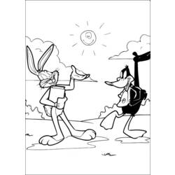 Dessin à colorier: Bugs Bunny (Dessins Animés) #26366 - Coloriages à Imprimer Gratuits
