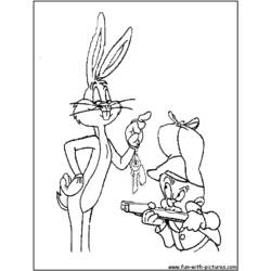 Dessin à colorier: Bugs Bunny (Dessins Animés) #26376 - Coloriages à Imprimer Gratuits