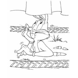 Dessin à colorier: Bugs Bunny (Dessins Animés) #26378 - Coloriages à Imprimer Gratuits