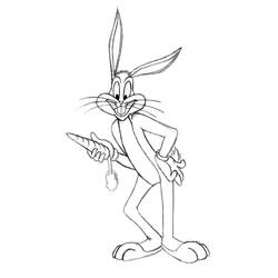 Dessin à colorier: Bugs Bunny (Dessins Animés) #26409 - Coloriages à Imprimer Gratuits