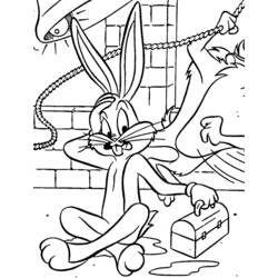Dessin à colorier: Bugs Bunny (Dessins Animés) #26419 - Coloriages à Imprimer Gratuits
