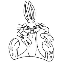Dessin à colorier: Bugs Bunny (Dessins Animés) #26434 - Coloriages à Imprimer Gratuits