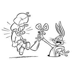 Dessin à colorier: Bugs Bunny (Dessins Animés) #26442 - Coloriages à Imprimer Gratuits