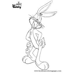 Dessin à colorier: Bugs Bunny (Dessins Animés) #26482 - Coloriages à Imprimer Gratuits