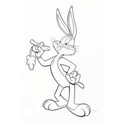 Dessin à colorier: Bugs Bunny (Dessins Animés) #26483 - Coloriages à Imprimer Gratuits