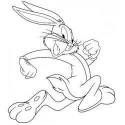 Dessin à colorier: Bugs Bunny (Dessins Animés) #26494 - Coloriages à Imprimer Gratuits