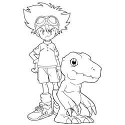 Dessin à colorier: Digimon (Dessins Animés) #51423 - Coloriages à Imprimer Gratuits