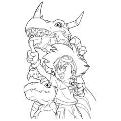 Dessin à colorier: Digimon (Dessins Animés) #51425 - Coloriages à Imprimer Gratuits