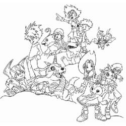 Dessin à colorier: Digimon (Dessins Animés) #51568 - Coloriages à Imprimer Gratuits