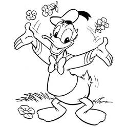 Dessin à colorier: Donald Duck (Dessins Animés) #30116 - Coloriages à Imprimer Gratuits