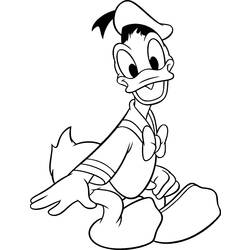 Dessin à colorier: Donald Duck (Dessins Animés) #30119 - Coloriages à Imprimer Gratuits