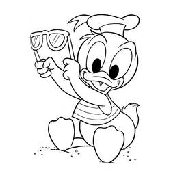Dessin à colorier: Donald Duck (Dessins Animés) #30124 - Coloriages à Imprimer Gratuits