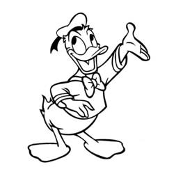 Dessin à colorier: Donald Duck (Dessins Animés) #30132 - Coloriages à Imprimer Gratuits
