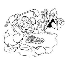 Dessin à colorier: Donald Duck (Dessins Animés) #30136 - Coloriages à Imprimer Gratuits
