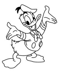 Dessin à colorier: Donald Duck (Dessins Animés) #30143 - Coloriages à Imprimer Gratuits