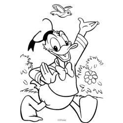 Dessin à colorier: Donald Duck (Dessins Animés) #30159 - Coloriages à Imprimer Gratuits