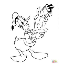 Dessin à colorier: Donald Duck (Dessins Animés) #30161 - Coloriages à Imprimer Gratuits