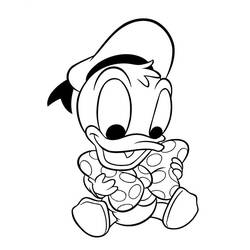 Dessin à colorier: Donald Duck (Dessins Animés) #30168 - Coloriages à Imprimer Gratuits