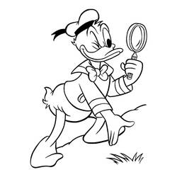 Dessin à colorier: Donald Duck (Dessins Animés) #30183 - Coloriages à Imprimer Gratuits