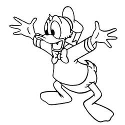 Dessin à colorier: Donald Duck (Dessins Animés) #30206 - Coloriages à Imprimer Gratuits