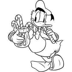 Dessin à colorier: Donald Duck (Dessins Animés) #30225 - Coloriages à Imprimer Gratuits