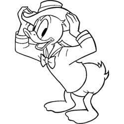 Dessin à colorier: Donald Duck (Dessins Animés) #30237 - Coloriages à Imprimer Gratuits