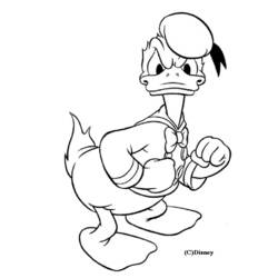Dessin à colorier: Donald Duck (Dessins Animés) #30274 - Coloriages à Imprimer Gratuits