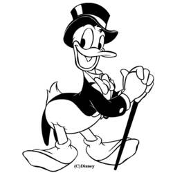 Dessin à colorier: Donald Duck (Dessins Animés) #30297 - Coloriages à Imprimer Gratuits