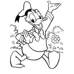 Dessin à colorier: Donald Duck (Dessins Animés) #30316 - Coloriages à Imprimer Gratuits