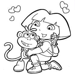 Dessin à colorier: Dora l'Exploratrice (Dessins Animés) #29713 - Coloriages à Imprimer Gratuits