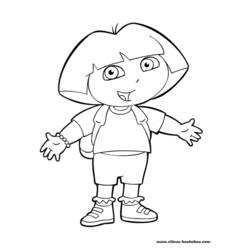 Dessin à colorier: Dora l'Exploratrice (Dessins Animés) #29714 - Coloriages à Imprimer Gratuits