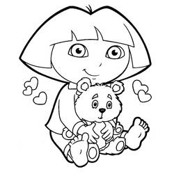 Dessin à colorier: Dora l'Exploratrice (Dessins Animés) #29716 - Coloriages à Imprimer Gratuits