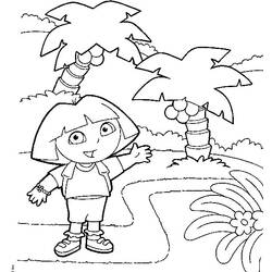 Dessin à colorier: Dora l'Exploratrice (Dessins Animés) #29719 - Coloriages à Imprimer Gratuits