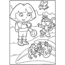 Dessin à colorier: Dora l'Exploratrice (Dessins Animés) #29728 - Coloriages à Imprimer Gratuits