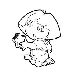 Dessin à colorier: Dora l'Exploratrice (Dessins Animés) #29776 - Coloriages à Imprimer Gratuits