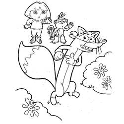 Dessin à colorier: Dora l'Exploratrice (Dessins Animés) #29808 - Coloriages à Imprimer Gratuits