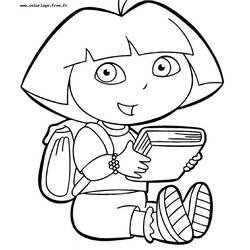 Dessin à colorier: Dora l'Exploratrice (Dessins Animés) #29850 - Coloriages à Imprimer Gratuits