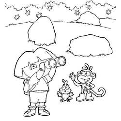 Dessin à colorier: Dora l'Exploratrice (Dessins Animés) #29870 - Coloriages à Imprimer Gratuits