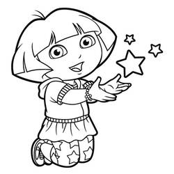 Dessin à colorier: Dora l'Exploratrice (Dessins Animés) #29887 - Coloriages à Imprimer Gratuits