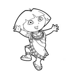 Dessin à colorier: Dora l'Exploratrice (Dessins Animés) #29909 - Coloriages à Imprimer Gratuits