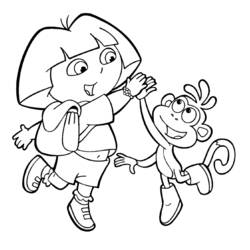 Dessin à colorier: Dora l'Exploratrice (Dessins Animés) #29921 - Coloriages à Imprimer Gratuits