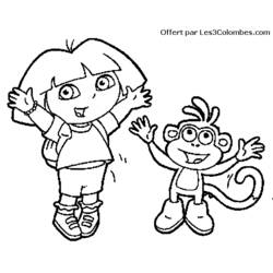 Dessin à colorier: Dora l'Exploratrice (Dessins Animés) #29924 - Coloriages à Imprimer Gratuits