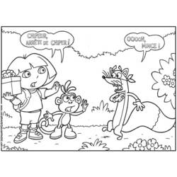 Dessin à colorier: Dora l'Exploratrice (Dessins Animés) #29936 - Coloriages à Imprimer Gratuits